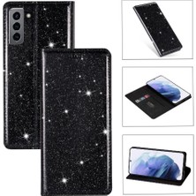 MY Boutique1 Samsung Galaxy S22 5g Için Glitter Flip Case Pu Deri Kart Tutucu Flip (Yurt Dışından)