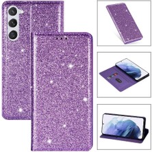 MY Boutique1 Samsung Galaxy S23 Için Glitter Flip Case Pu Deri Kart Tutucu Flip Case (Yurt Dışından)