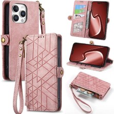 MY Boutique1 Iphone 16 Pro Için Flip Case Basit Iş Deri Kılıf Kapak Çevirin (Yurt Dışından)