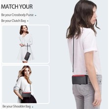 MY Boutique1 IPhone 14 Için Crossbody Durumda Rfıd Engelleme Uzun Kordon Fermuar Faturaları Yuvası (Yurt Dışından)