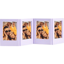 Instax Mini Film Uyumlu Lila 4'lü Mıknatıslı Fotoğraf Çerçeve Seti