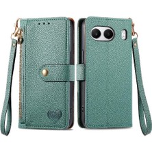 MY Boutique1 Oneplus Nord 4 Için Flip Case Darbeye Aşk Deri Kılıf Cüzdan Fermuar (Yurt Dışından)