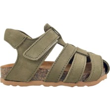 Nubebe Örgülü Mantar Taban Erkek Çocuk Sandalet Haki