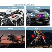 Zembil 4 Adet Rgb Drone Araba Uçak Kanadı Motosiklet Şarjlı Çakar LED