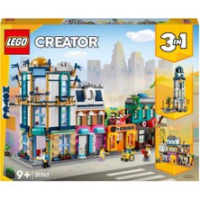 LEGO® Creator 3’ü 1 AradaAna Cadde 31141 - 9 Yaş ve Üzeri Çocuklar için Oyuncak Bir Şehir, Art Deco Bina ve Alışveriş Caddesi İçeren Yaratıcı Oyuncak Yapım Seti (1459 Parça)