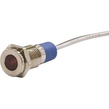 Robo Dünya 8.0mm Metal Kablolu Sinyal Lambası Kırmızı IP67 10V-30V