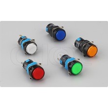 Robo Dünya 16MM Yuvarlak Yaylı Ledli Buton 10V-30V Sarı