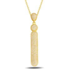 18K Serie Oro I Harfi Kadın Gümüş Kolye