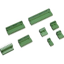 Robo Dünya 5'li 3.81MM 180 Takım Geçmeli Yeşil Klemens