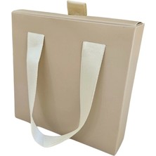 Özer Kutu Toprak Rengi 6 Adet Çekmeceli ve Çantalı Karton Kolye&mini Set Kutusu (12X12 cm )