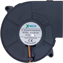 Robo Dünya 97X97X33MM 12V 0.28A 3p Salyangoz Fan