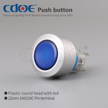 Robo Dünya 22MM Yeşil Kalıcı Buton Ledli On-Off 5p 10V-30V