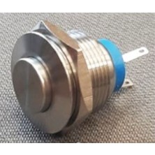 Robo Dünya 19MM Metal Kalıcı Çıkık Nikel (On-Off) IP65 3A 250VAC 2p 1no