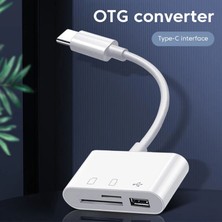 Seenergy SE-2201 USB Type C To Sd Microsd Tf Kart Okuyucu USB 3in1 Çevirici Dönüştürücü Adaptör
