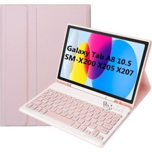 Redmud Teknoloji  Samsung Galaxy Tab A8 X200 X205 X207 Uyumlu Kılıf Bluetooth Özellikli Klavyeli Tablet Kılıfı