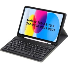 Redmud Teknoloji  Samsung Galaxy Tab A8 X200 X205 X207 Uyumlu Kılıf Bluetooth Özellikli Klavyeli Tablet Kılıfı