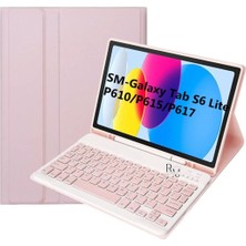 Redmud Teknoloji Samsung Galaxy Tab S6 Lite P610 P613 P615 Uyumlu Bluetooth Özellikli Türkçe Q Klavyeli Tablet Kılıfı