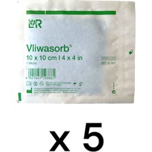 Lohmann Rauscher Vliwasorb Super Emici Yarık Örtüsü 10X10 cm (Yapışkansız) - 5 Adet