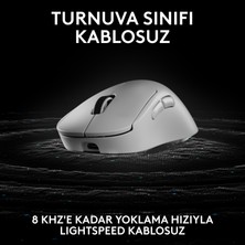 Logitech G Pro x Superlıght 2 Dex Lıghtspeed Hero 2 32K Dpı Sensör Pc/mac Için Kablosuz Oyun Mouse'u, Beyaz