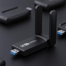 Thot Dual Band Wifi 5 AC1300 Mbps Wireless Speed USB 3.0 Adaptör Kablosuz Çift Anten Uzun Menzilli Wifi Alıcı