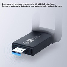 Thot Dual Band Wifi 5 AC1300 Mbps Wireless Speed USB 3.0 Adaptör Kablosuz Çift Anten Uzun Menzilli Wifi Alıcı