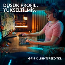 Logitech G515 Tkl Kablolu Düşük Profilli Rgb Aydınlatmalı Ingilizce Oyun Klavyesi, Siyah