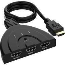 Thot HDMI 3 Port Switch Pigtail Kablolu 4K Ultra Hd HDMI Switch