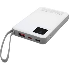 S-Link M120 10000MAH PD20W + Qc3.0 18W 15W Magsafe + Watch Beyaz LCD Taşınabilir Pil Şarj Cihazı Pow