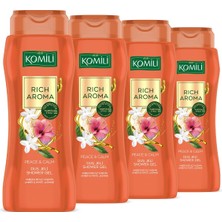 Komili Rich Aroma Peace&calm Duş Jeli Seti - Amber&beyaz Yasemin - Kalıcı Parfüm Etkili - 4 x 500 ml