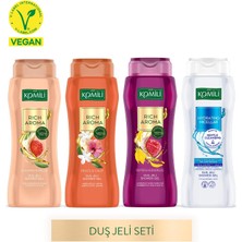 Komili Rich Aroma & Micellar Duş Jeli Seti - Vegan - 4 x 500 ml