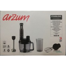 C / F Starblend AR-1167 Multi Blender Seti Siyah 1200 Watt + 220 - 240 V Plastik Plastik 3 Yıl 1,5