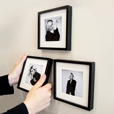 Senden Hediye Sök Tak Kare Çerçeve Yapışkan Bantlı Paspartulu 14X14CM