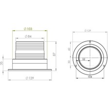 Emir 12V-24V Çakar Tepe Lamba Mıknatıslı Çakmak Fişli 18 Ledli (Fonksiyonlu) (130*90 Mm) Turuncu