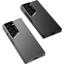 Alan Tech Galaxy Z Fold 6 Kılıf Ultra Ince Kamera Korumalı Sert Rubber Zore 3. Seri Procase Kapak-Titanyum-Gri