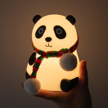 Piraye Gift Panda LED Gece Lambası Dokunmatik   Arjlı  Renk  Değiştiren