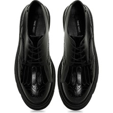 Nine West Stenara 4pr Siyah Kadın Oxford Ayakkabı