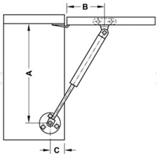 Std Çekmece Rayları Dolap Kapak Pistonu Mutfak Dolabı Kapağı Gazlı Amortisörlü Piston 100N / 25CM (4 Ad