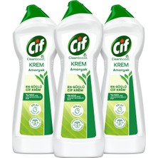 Cif Krem Yüzey Temizleyici Amonyaklı Klor Boya Fosfat Paraben Içermez 750 ml 3 Adet