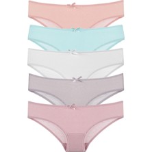 Nicoletta Kız Çocuk Külot 5'li Likralı Somon