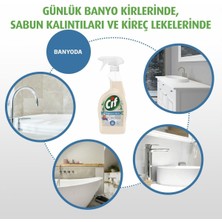 Cif Doğanın Gücü Banyo Sprey Sirke, Karbonat ve Organik Lavanta Yağı Içerir 750 ml 2ADET