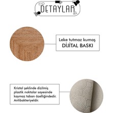 Decomia Home Dijital Baskı İskandinav Jüt Görünümlü Halı