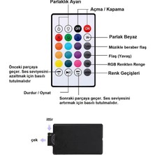 ESK Solar Güneş Enerjili Kamp Çadır Lambası Işığı Bluetooth Hoparlör Rgb LED Kumandalı Aydınlatma