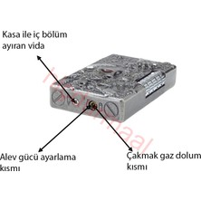 Hiçdurmaal Kabartmalı Kuru Kafa Desenli Metal Gazlı Çakmak 1 Adet