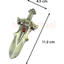 Hiçdurmaal Kılıç Şeklinde Eskitme Renkli Tek Torchlu Yanan Metal Gazlı Çakmak 1 Adet