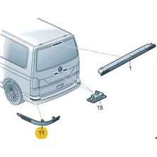 Parçafix Arka Tampon Reflektoru Sağ Transporter T7 2016-