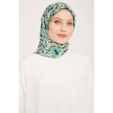 Sura Ipek Eşarp Yeşil, Lacivert 9045-S31