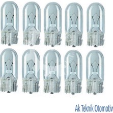 Parçafix 12V 5W Dipsiz Park ve Gosterge Ampulu Normal T10 (2 Adet)