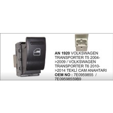 Parçafix Cam Dugmesi Tekli Transporter T5 2004->