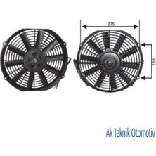 Parçafix Fan Motoru 24V Universal Pervaneli 11 Inch 280MM