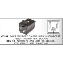 Parçafix Flasor 12V 3 Uclu Ford (Klipsli)